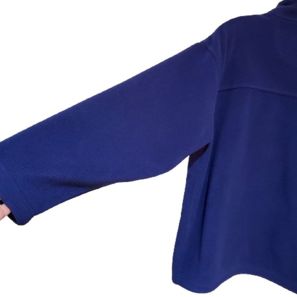 Men's Size Medium Alpine Tek Fleece Jacket Shacket Outdoors Soft Navy Blue - Picture 10 of 11